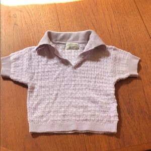 Cropped collared sweater